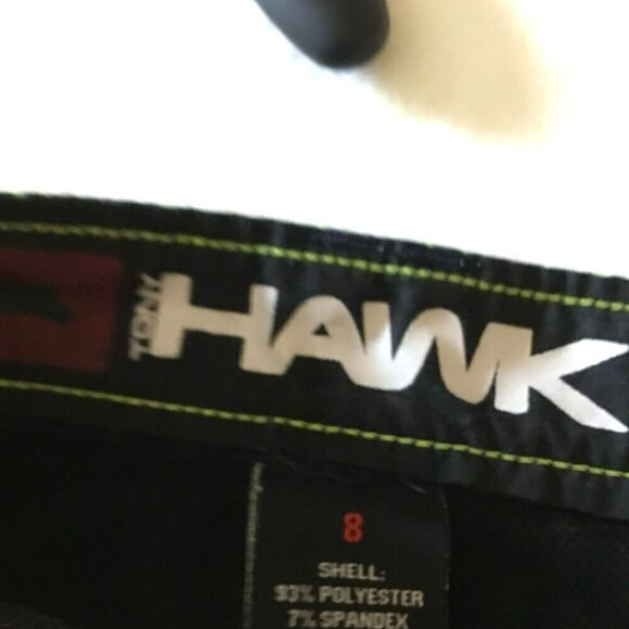 Tony Hawk Hybrid Boys Bermuda Shorts Sz 8 Striped Gray and Lime Green Quick Dry - Picture 6 of 7